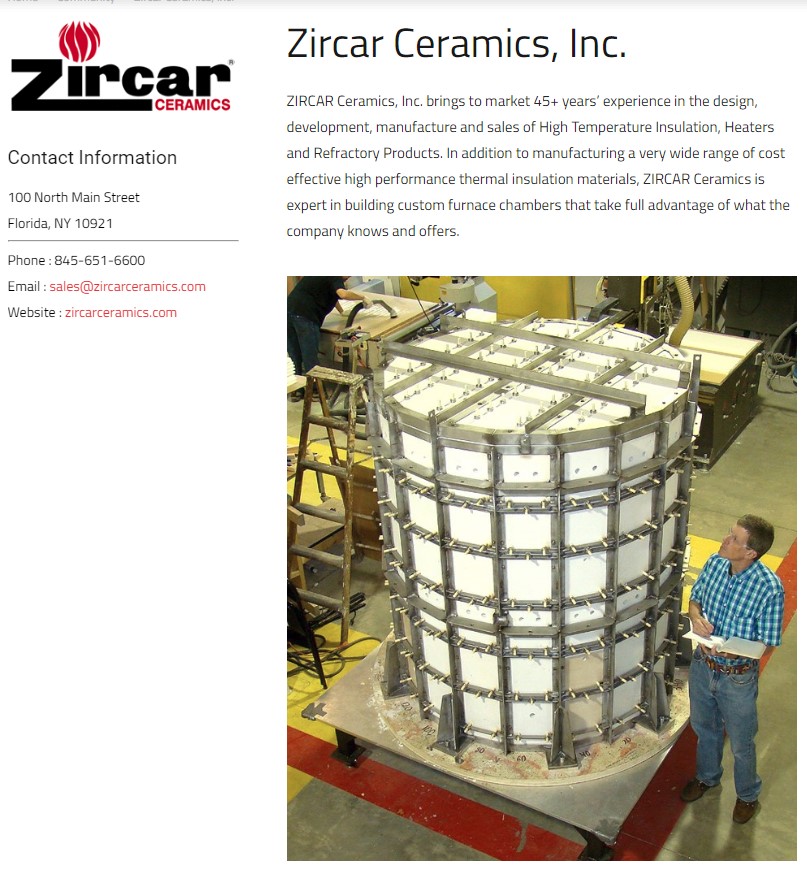 ZIRCAR Ceramics' Thermal Processing Storefront